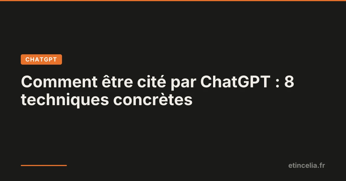 Techniques pour apparaître dans les réponses de ChatGPT